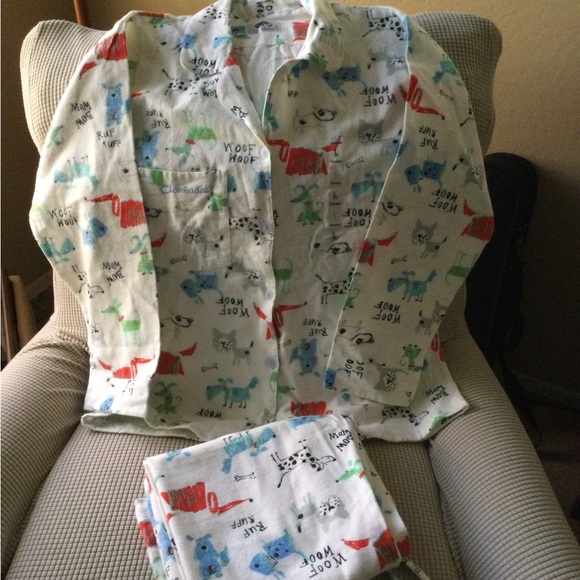 Clonhadas 100% Cotton Flannel Pajamas Set Dog Print - NEW! Size L - Picture 2 of 9